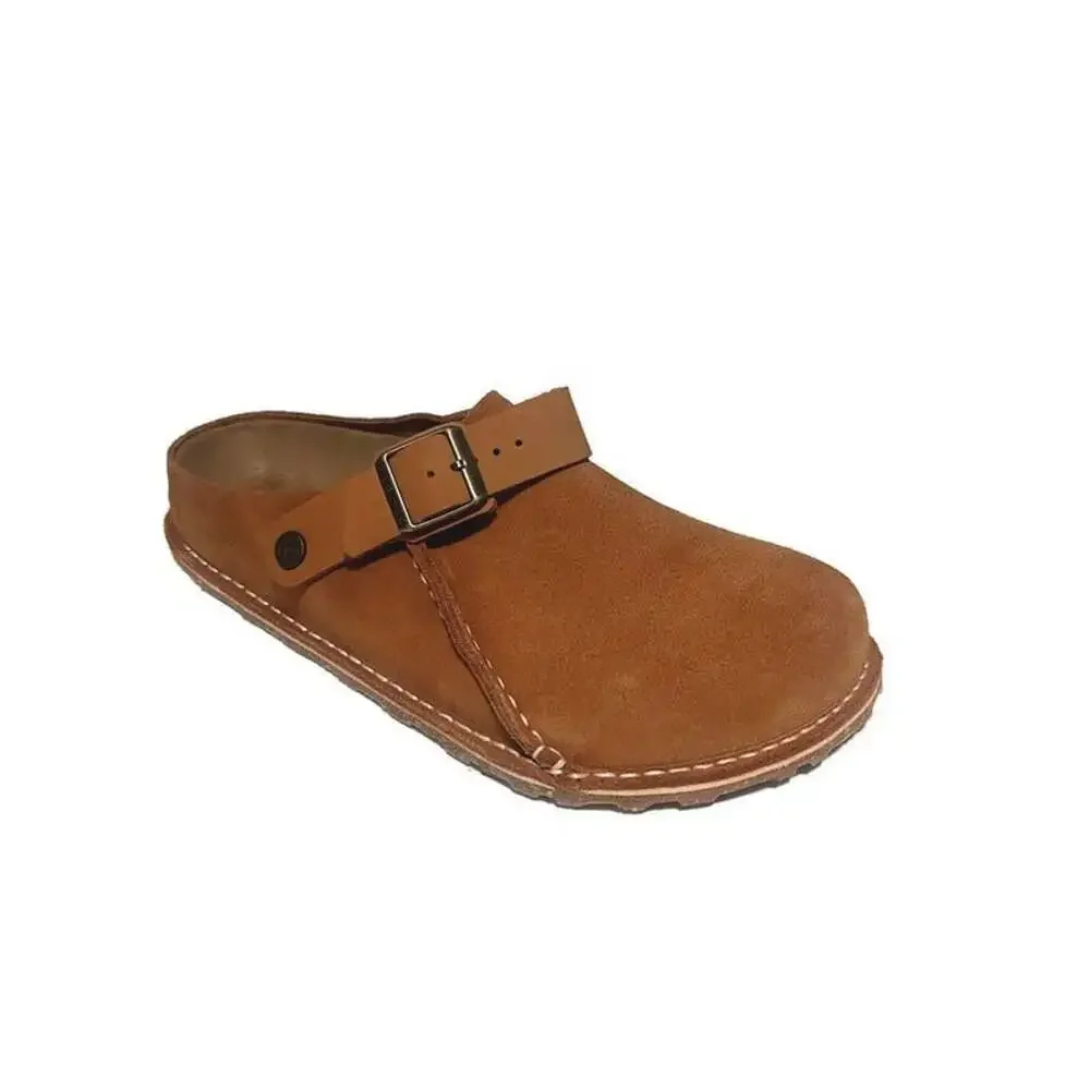 Birkenstock Lutry Premium Suede Sandals Mens 9 EU 42 Mink Brown Mules NWT Clogs